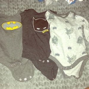 3 Batman long sleeve bodysuits